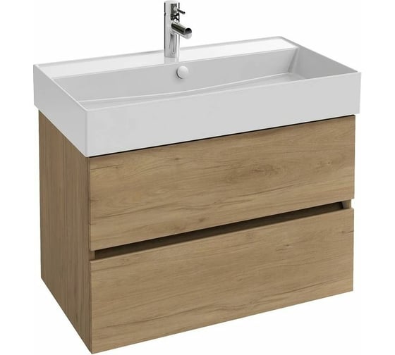 Изображение товара Тумба под раковину Jacob Delafon 80 см, 2 ящика, цвет Дуб Давос натуральный EB2382-E75 00000096279