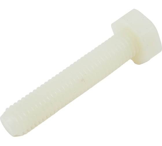 Изображение товара Болт с шестигранной головкой DINFIX DIN 933, полная резьба, полиамид (пластик), М10x50, 10 шт. 00-00001579