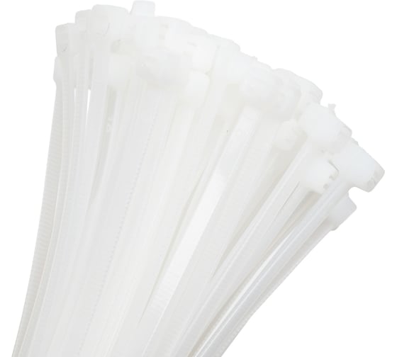 Изображение товара Нейлоновая хомут-стяжка NOVOCRAFT 5x200 мм, белая, уп. 100 шт. HCC052000100