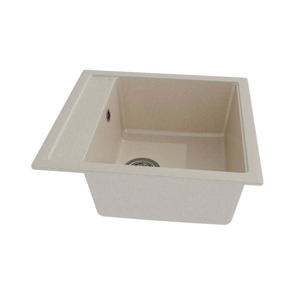 Изображение товара Кухонная мойка Teymi Lori Mini из кварца, матовая, 46х51 см, бежевая
