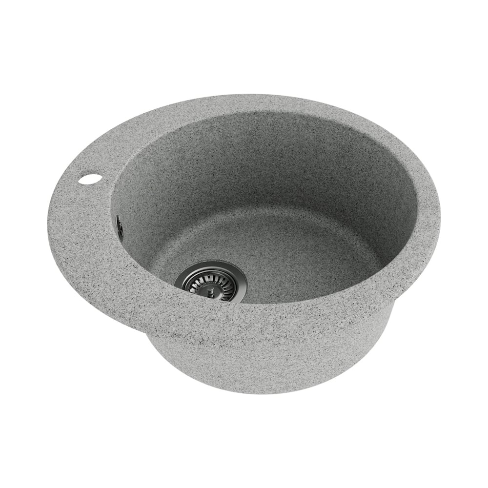 Изображение товара Кухонная мойка Teymi Д51 круглая серая матовая врезная Lori Midi