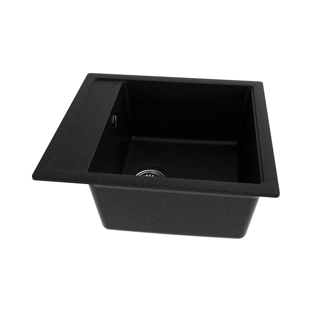 Изображение товара Мойка кухонная Teymi Lori Mini T120128 кварц черная матовая, прямоугольная, врезная