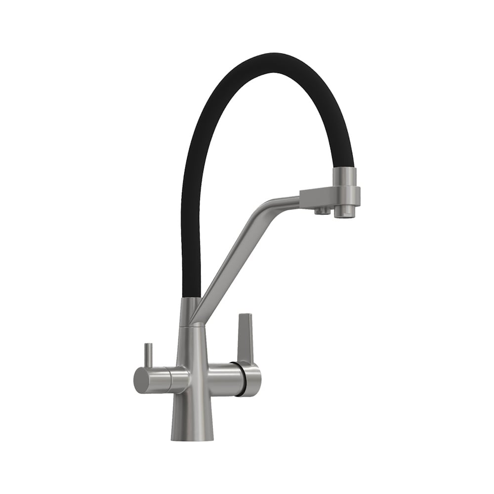 Изображение товара Смеситель для кухни Teymi Solli Черный сатин однорычажный с поворотным изливом