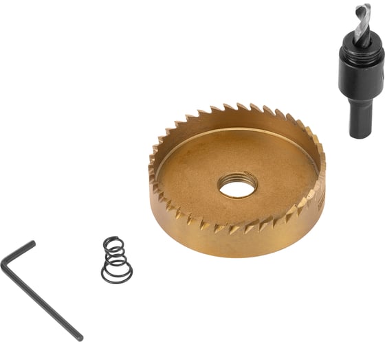 Изображение товара Коронка HSS с нитридтитановым покрытием по металлу 68 мм DENZEL 724122