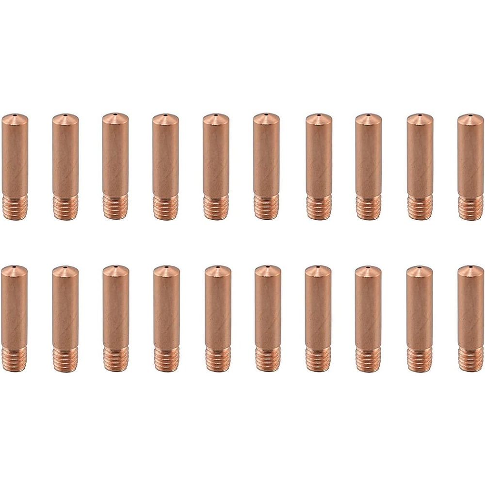 Изображение товара Наконечник токопроводящий энаргит 20 шт CuCrZr М6х25 диаметр 0.6 мм для горелок MIG/MAG