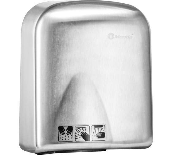 Изображение товара Сушилка для рук MERIDA Экофлоу металлическая, матовая, 1650 Вт EJM101