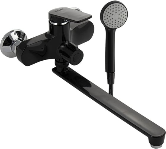 Изображение товара Смеситель для ванны BRIMIX с длинным изливом, шаровый, из высокопрочного АБС пластика, цвет ЧЁРНЫЙ 5567