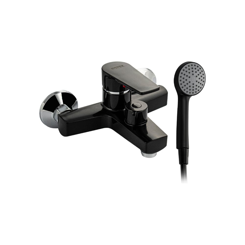 Изображение товара Смеситель для ванны BRIMIX короткий излив шаровый из ABS черный