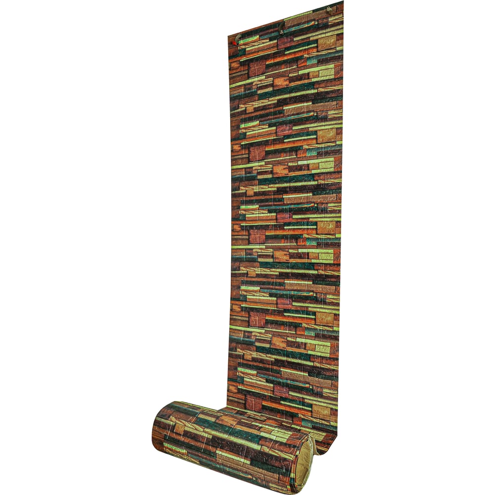 Изображение товара Рулон 3D-панель для стен LAKO DECOR деревянная кладка 15, 70x600 мм, самоклеящаяся