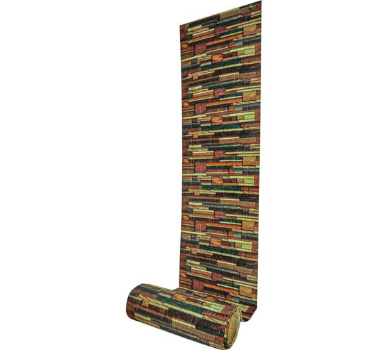 Изображение товара Рулон 3D-панель для стен LAKO DECOR, деревянная кладка 15, 70x600 (6мм) LKD-16-05-H107-RU