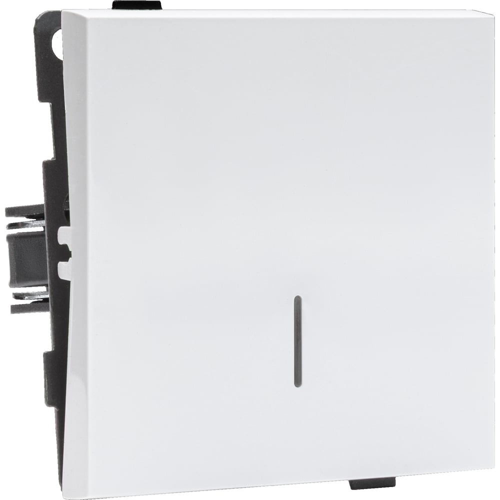 Изображение товара Механизм 1 клавишного выключателя ALTECH ENCORE 1SIW с индикацией белый для скрытого монтажа