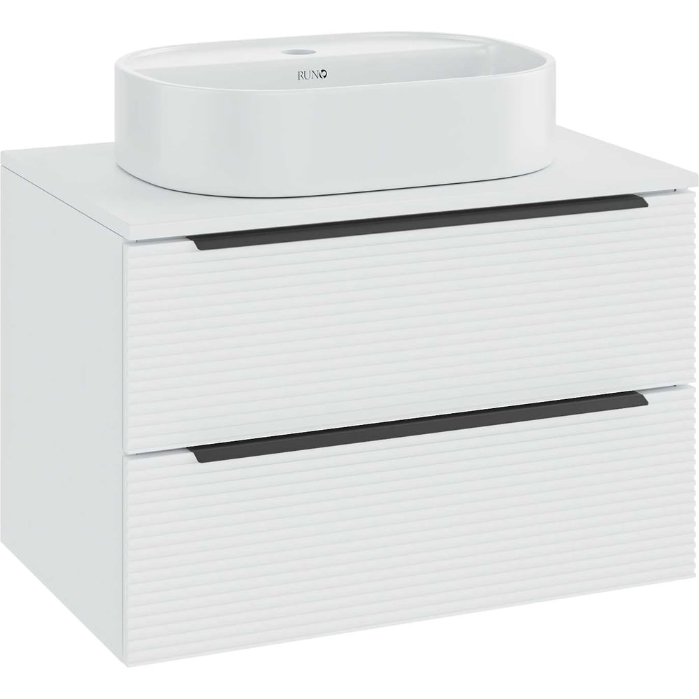 Изображение товара Подвесная тумба для ванной Runo Орлеан 60 белый матовый и глянец