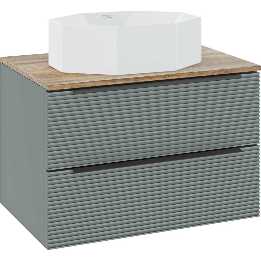 Изображение товара Подвесная тумба Runo Орлеан 60 зеленый дуб натуральный с системой хранения