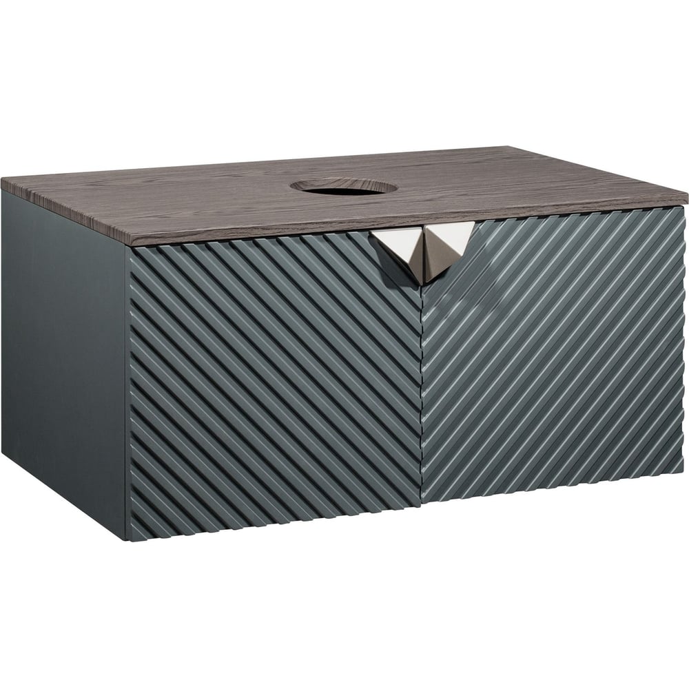 Изображение товара Тумба Runo Андорра 70 графит дуб коньячный подвесная для умывальника современная