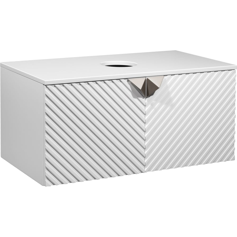 Изображение товара Тумба Runo Андорра 70 белый матовый подвесная для ванной с системой хранения