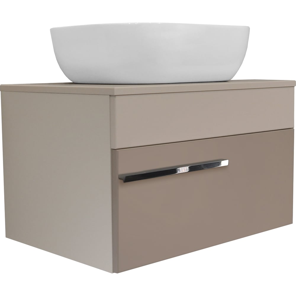 Изображение товара Подвесная тумба Runo Вудлайн 65 для ванной комнаты бежевый розовый современный стиль