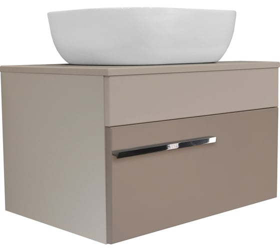 Изображение товара Тумба Runo Вудлайн 65 /подвесная/розовая/бежевая/ под накладной умывальник 00-00004899