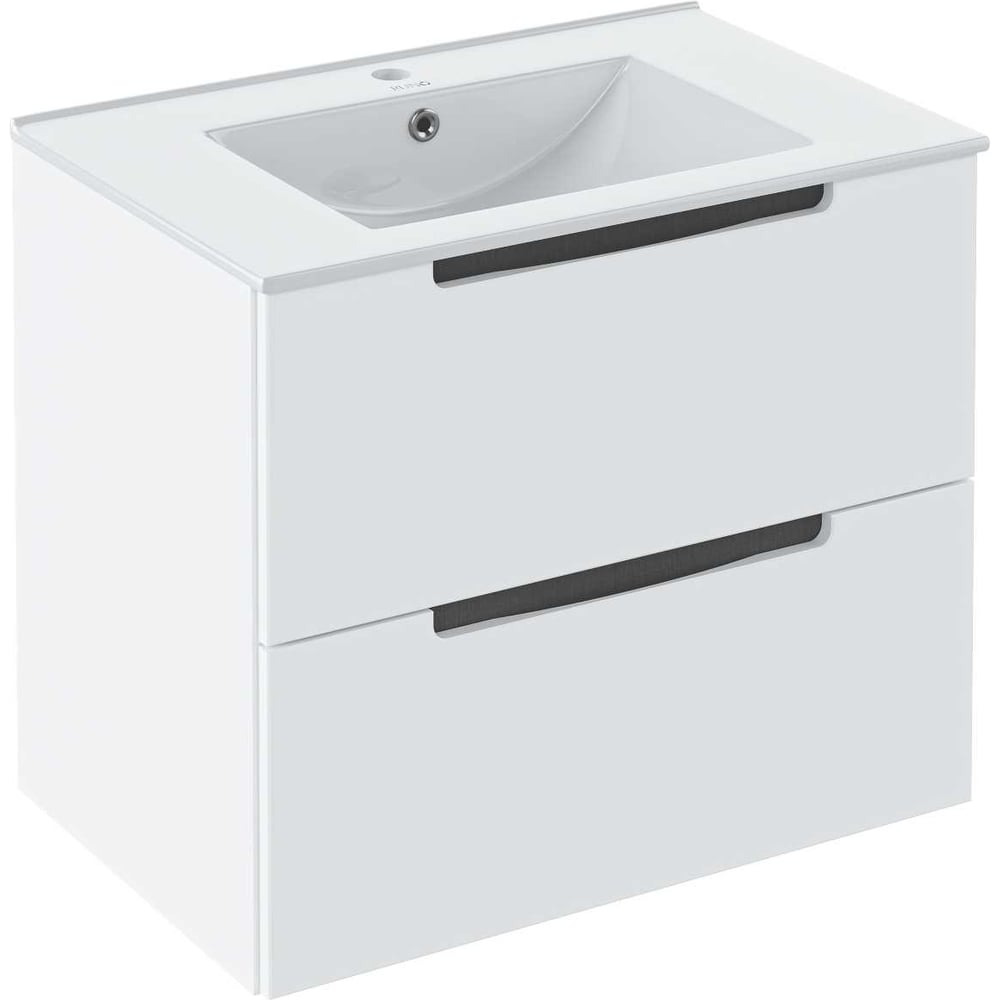 Изображение товара Подвесная тумба для умывальника Runo Lina 60 белая современная мебель для ванной