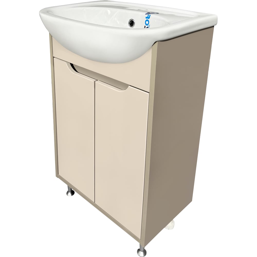 Изображение товара Тумба Runo Эконова 50 какао-бежевая для умывальника современная напольная мебель