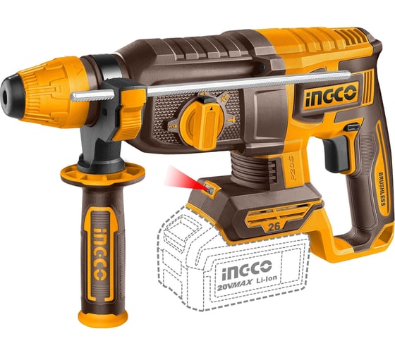 Изображение товара Аккумуляторный перфоратор INGCO BL 20В, 2,5Дж 2хАКБ 4Ач и ЗУ SUPER INDUSTRIAL CRHLI202682