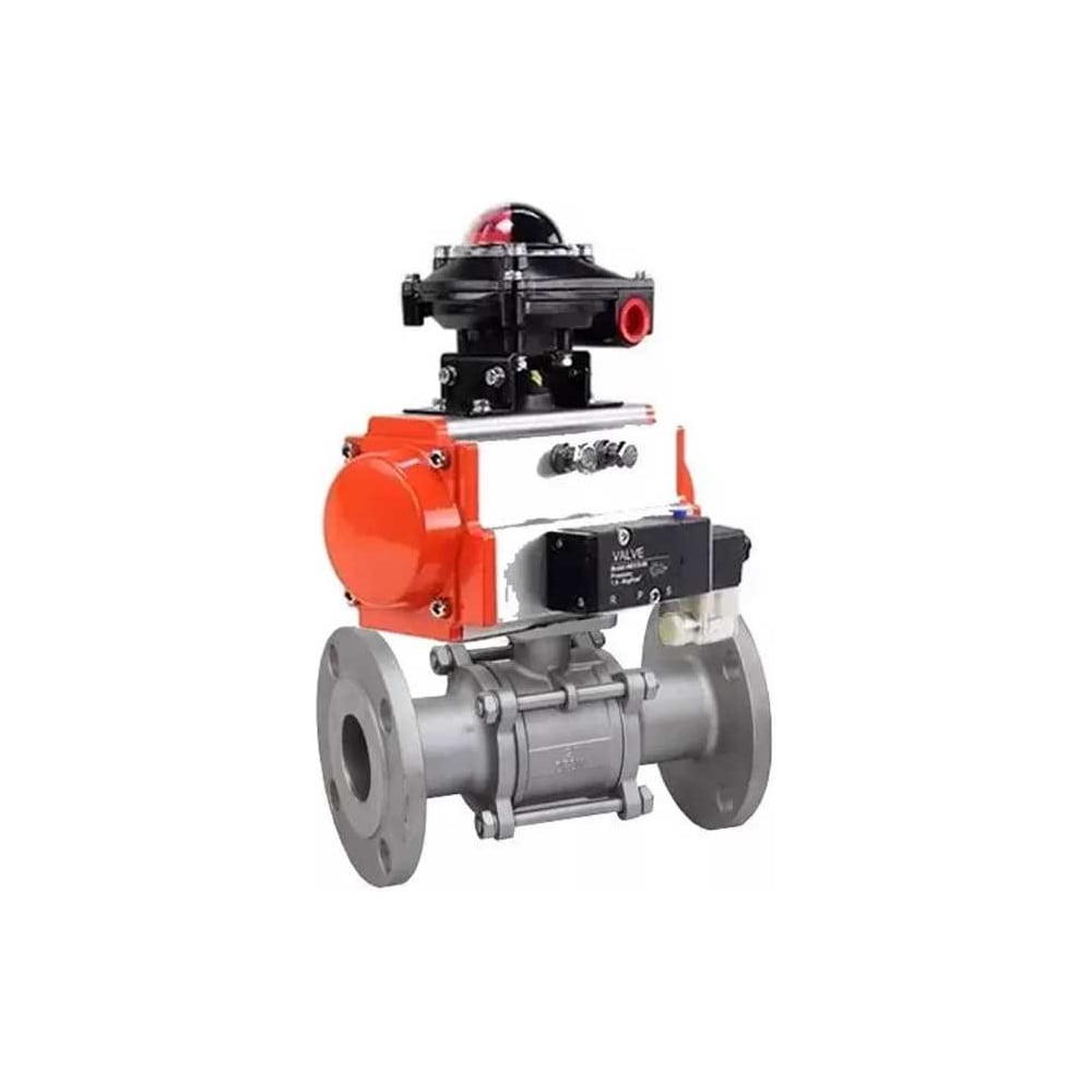 Изображение товара Кран шаровой DN.ru КШФПТ 304.180 Ду50 Ру40 пневмопривод для промышленности