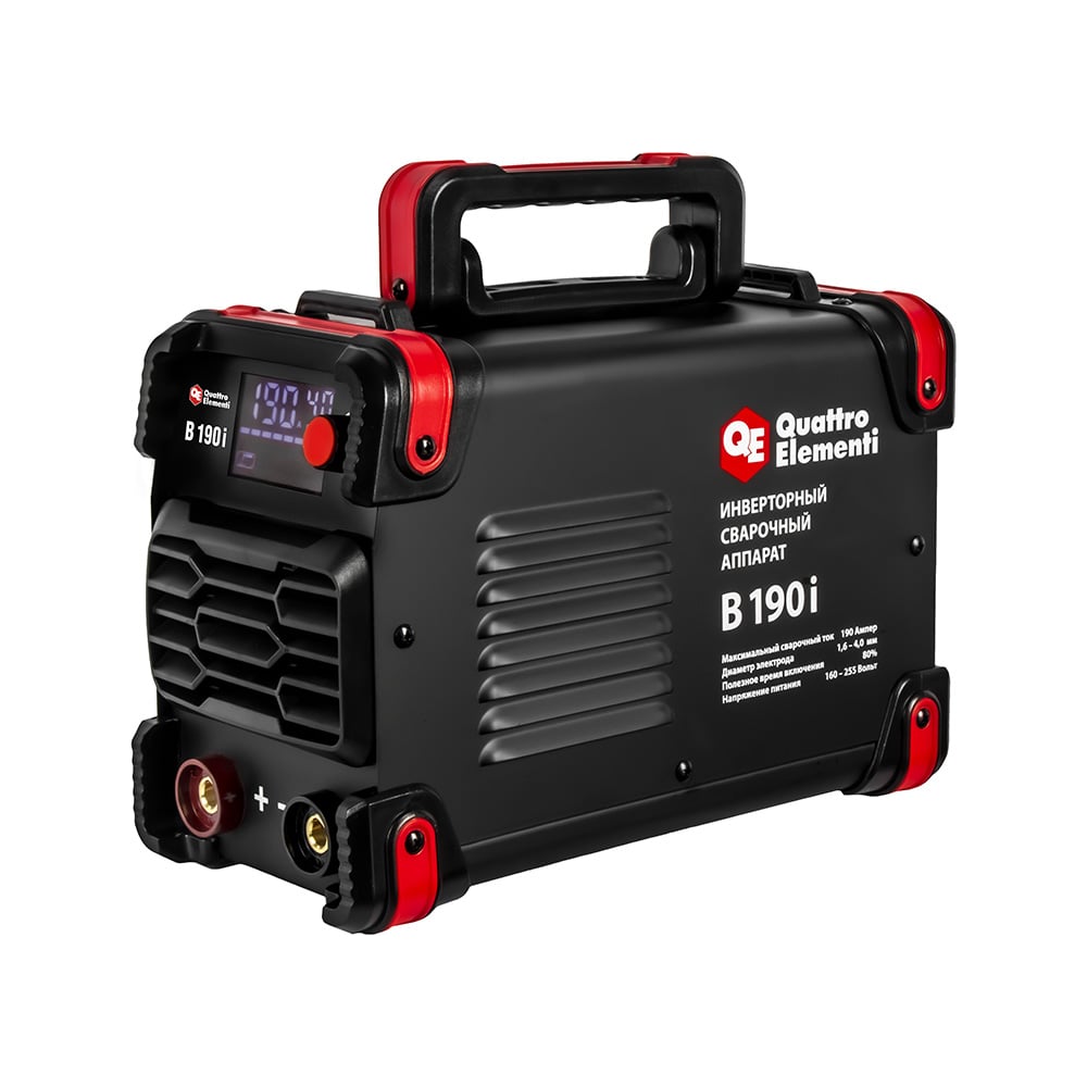 Изображение товара Аппарат электродной сварки QUATTRO ELEMENTI B 190i инвертор до 4 мм