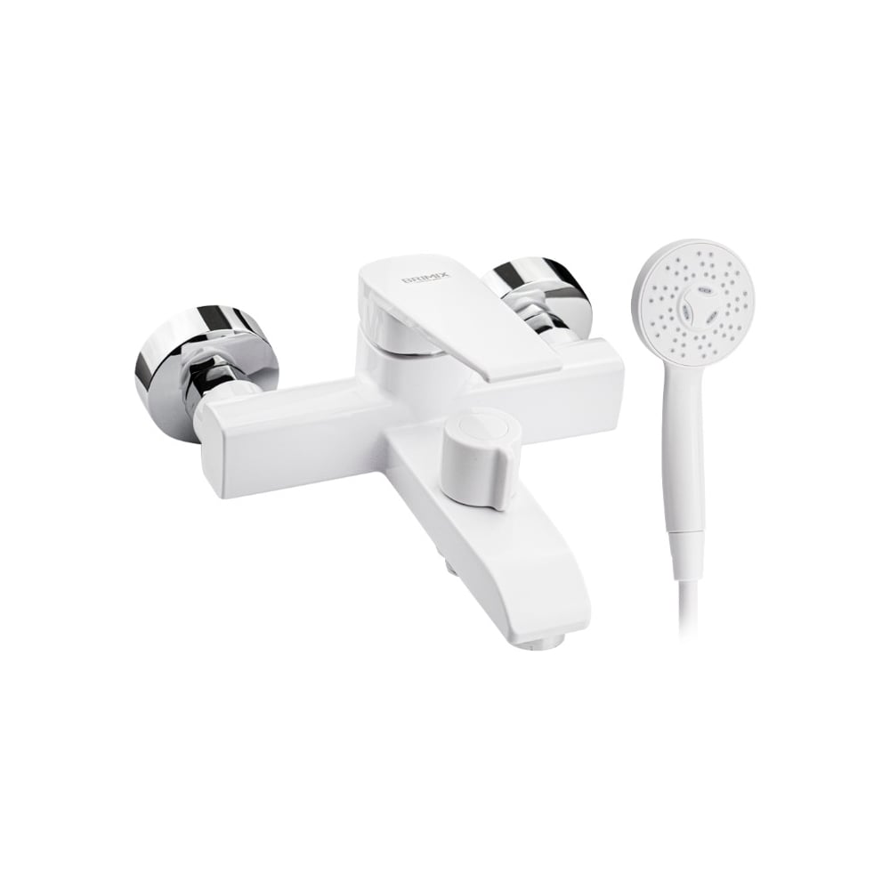 Изображение товара Смеситель для ванны BRIMIX короткий излив шаровый современный белый