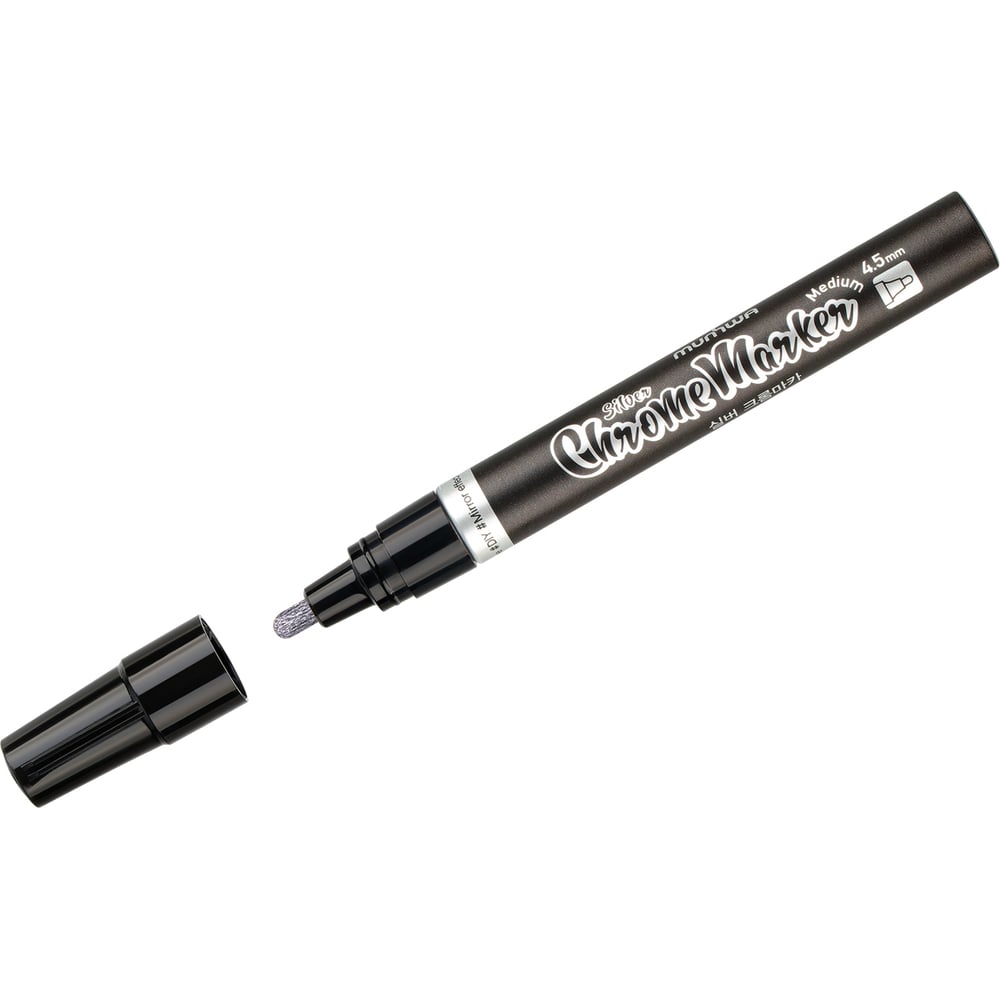 Изображение товара Маркер-краска Munhwa Жидкий хром зеркальный CRM-2 4,5мм для декоративных работ