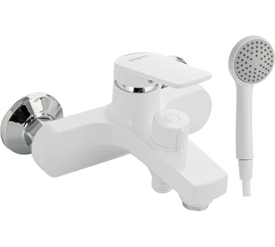 Изображение товара Смеситель для ванны BRIMIX с коротким изливом, шаровый, из высокопрочного АБС пластика, цвет БЕЛЫЙ 5577