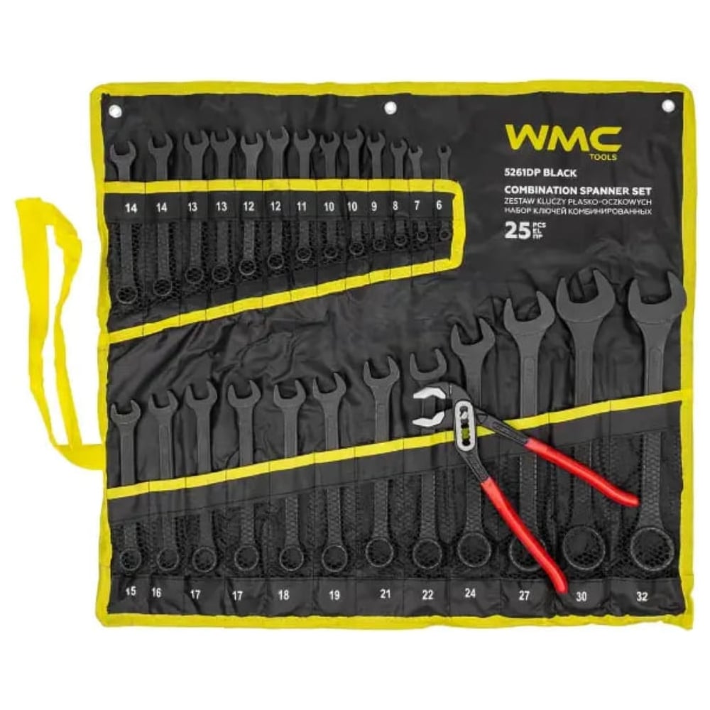 Изображение товара Набор ключей комбинированных и рожковых WMC TOOLS 25 предметов