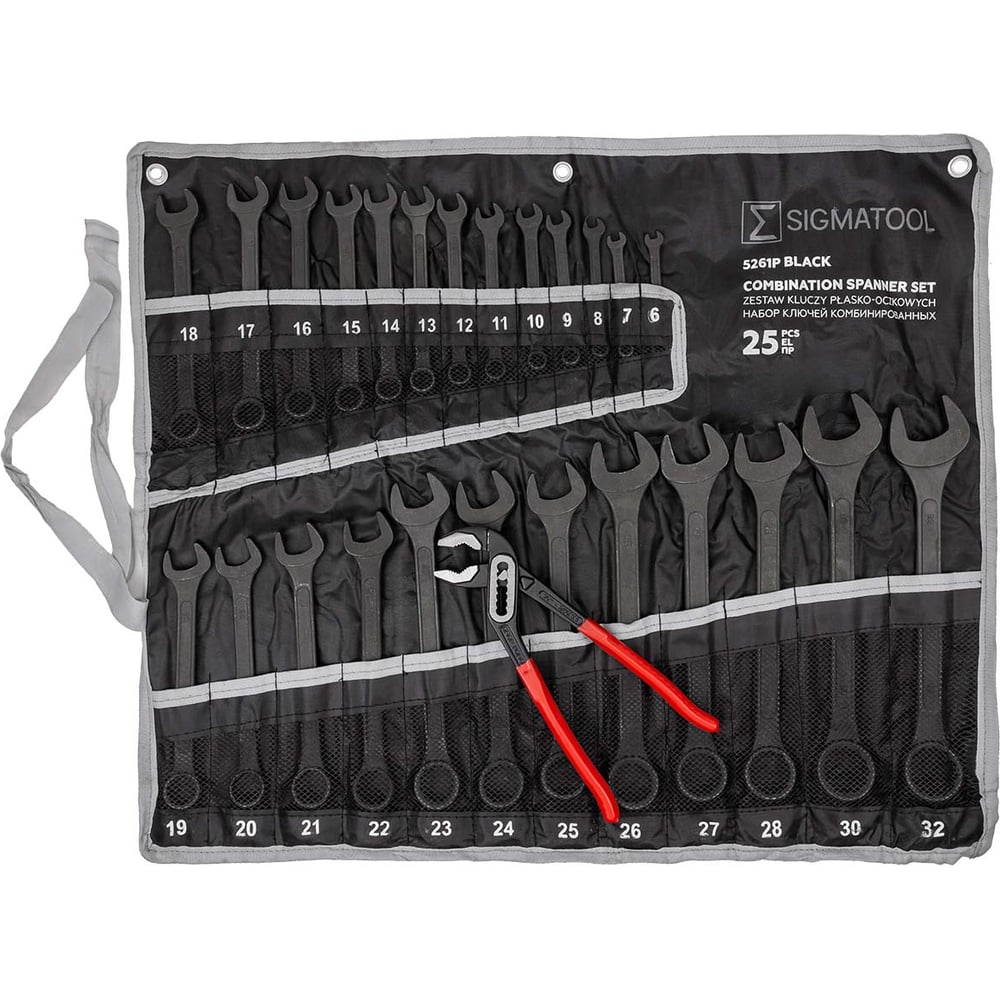 Изображение товара Набор ключей комбинированных и рожковых SIGMATOOL 25 предметов