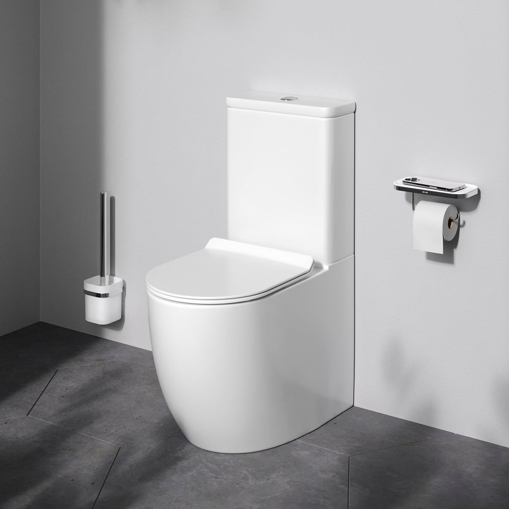 Изображение товара Унитаз-компакт с сиденьем микролифт AM.PM Like Aquaspin C808600SC белый современный дизайн