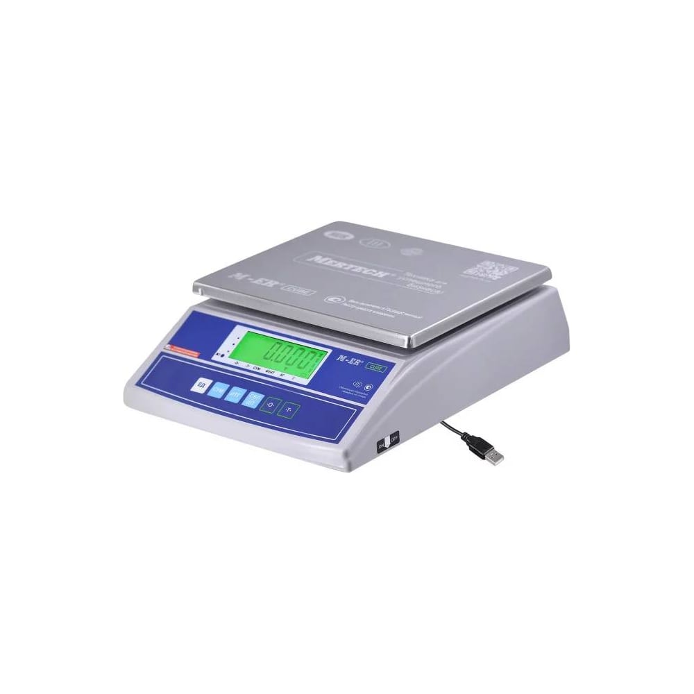 Изображение товара Электронные весы MERTECH MERCURY M-ER 326AF-15.2 с двойным дисплеем и USB