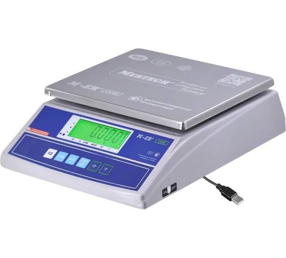 Изображение товара Весы MERTECH MERCURY M-ER 326AF-32.5 LCD с USB(COM) (двойной дисплей) 3743