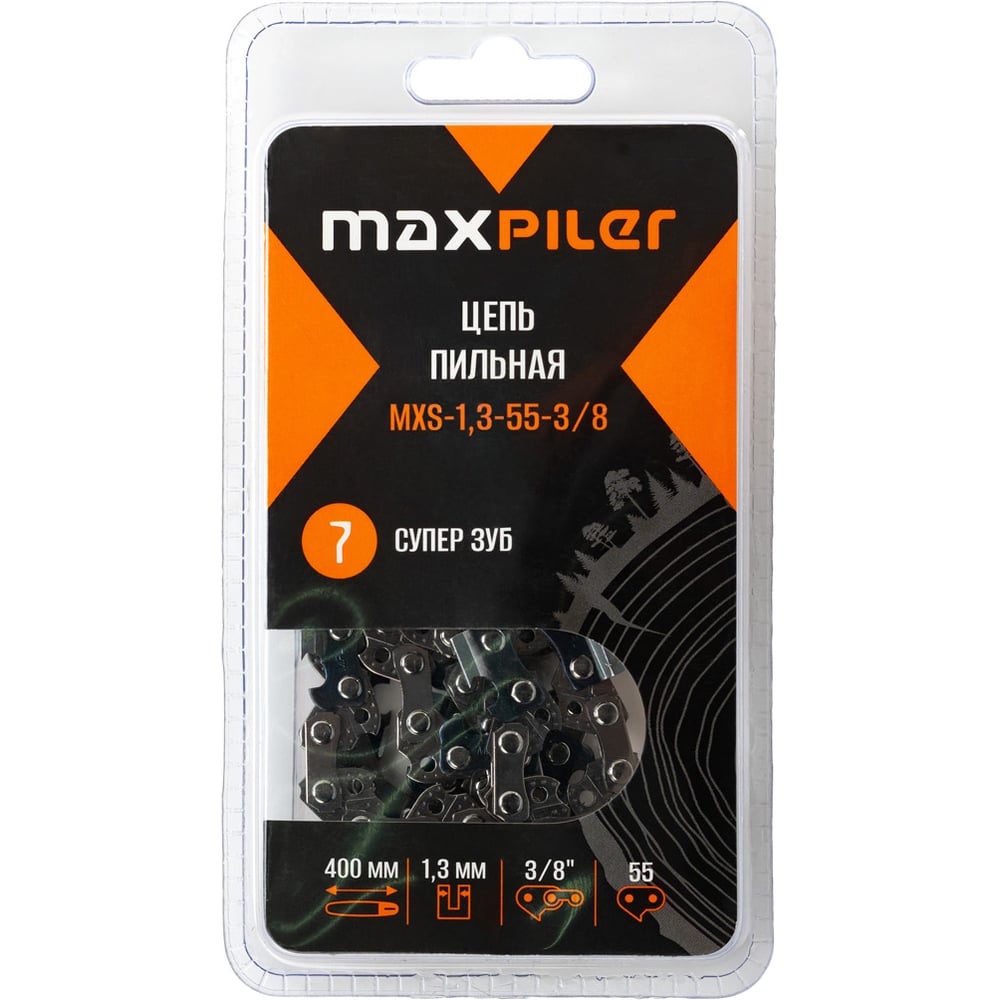 Изображение товара Цепь пильная MAXPILER (Stihl 180.210.230.250 16) в блистере MXS-1,3-55-3/8