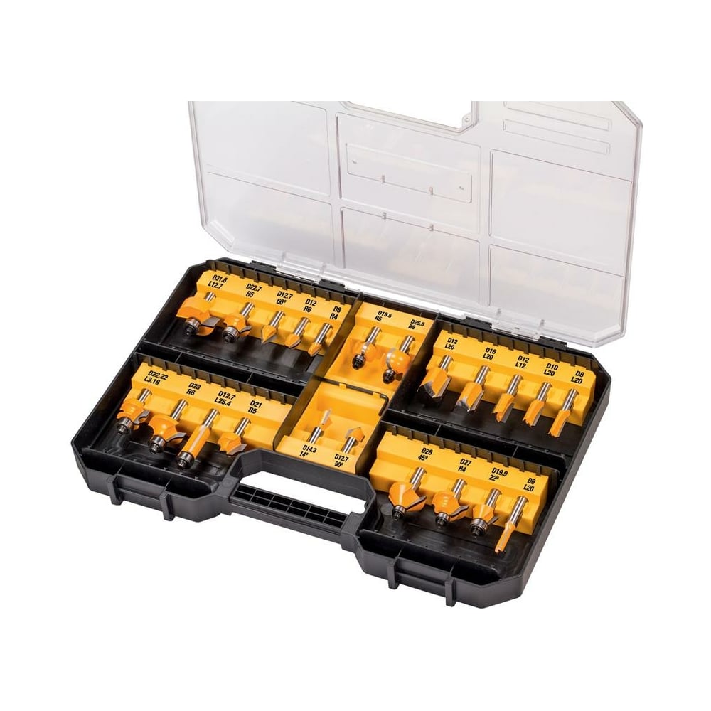 Изображение товара Набор фрез Dewalt DT90017-QZ 22 шт для дерево и металла