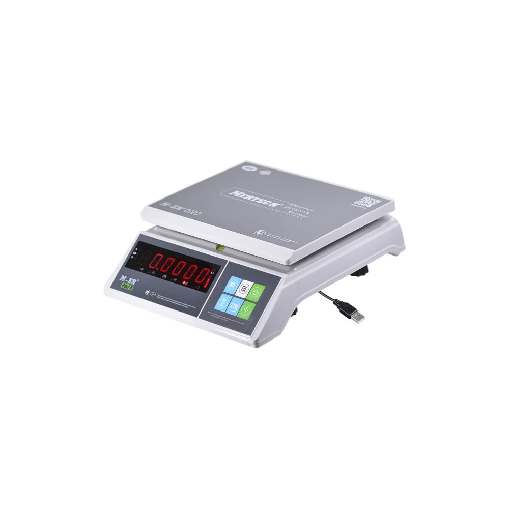 Изображение товара Электронные торговые весы MERTECH MERCURY M-ER 326AFU-3.01 с USB двойной дисплей