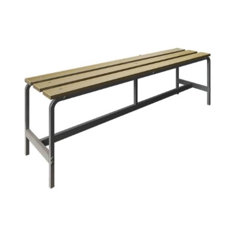Изображение товара Скамья гардеробная Металл-Завод 45х150х35 см, настил сосна, каркас серый BG45150351L1