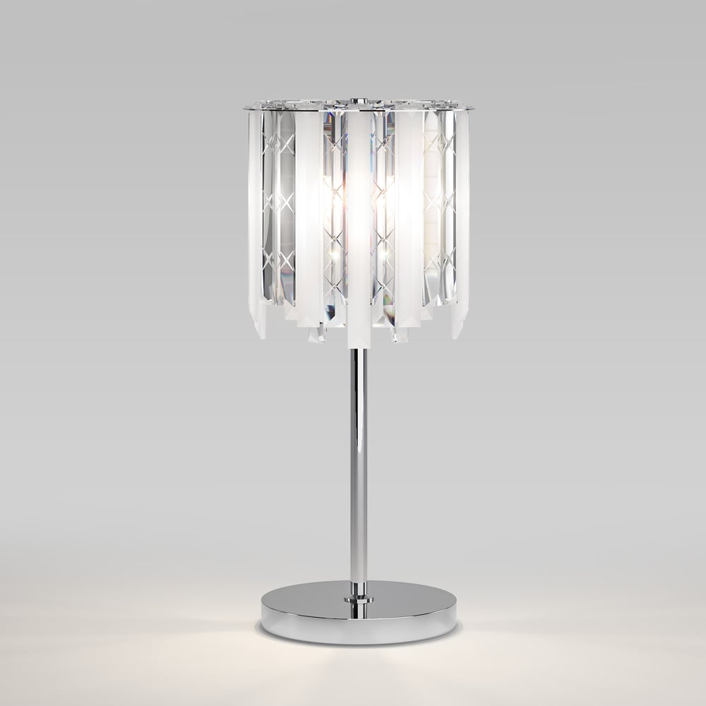 Изображение товара Настольный светильник Eurosvet Radiance 108011 хром с хрусталем стиль классика