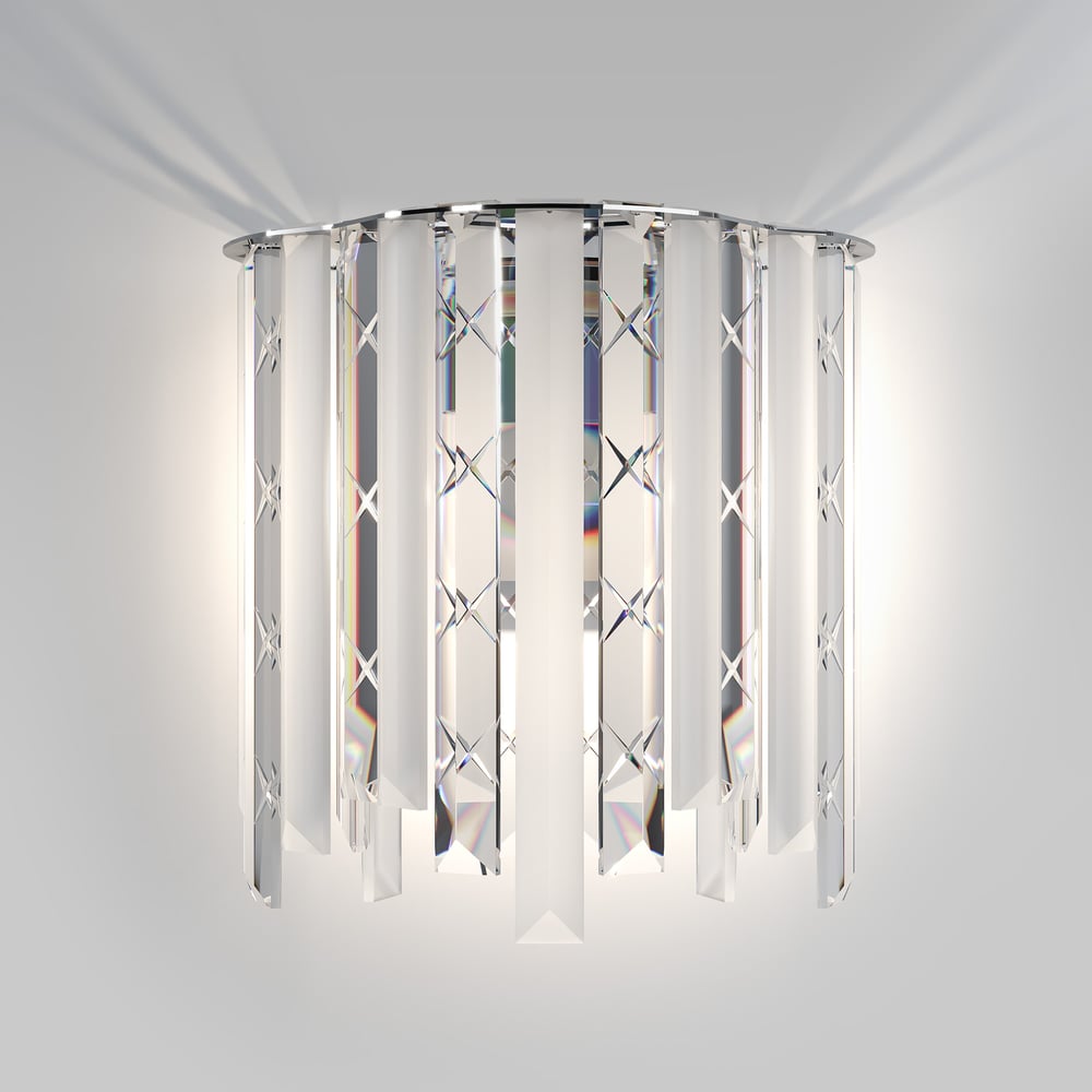 Изображение товара Настенный светильник Eurosvet Radiance 101011 хром с хрусталем для классики