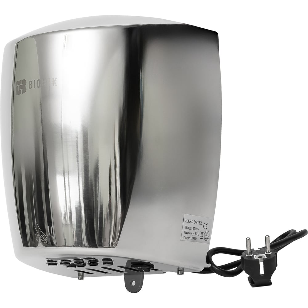 Изображение товара Электросушитель для рук BIONIK BK4010 профессиональный настенный хром