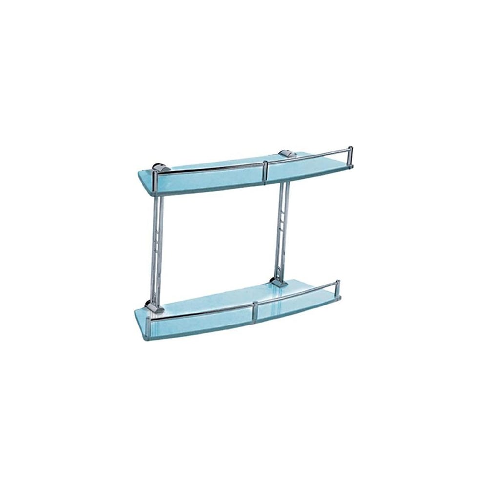 Изображение товара Стеклянная полка в ванную комнату Ledeme L1920-2 хром 2 яруса