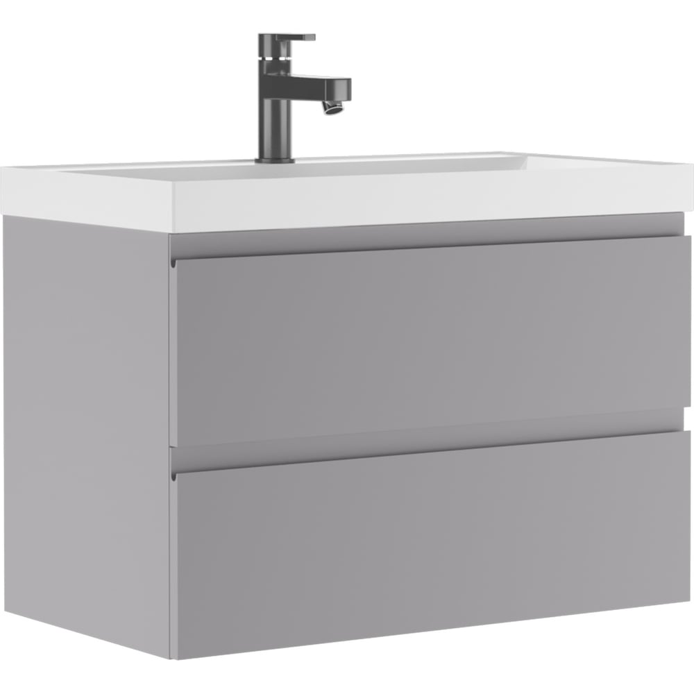 Изображение товара Подвесная тумба для умывальника Домино Classica 80 Graffo светло-серый