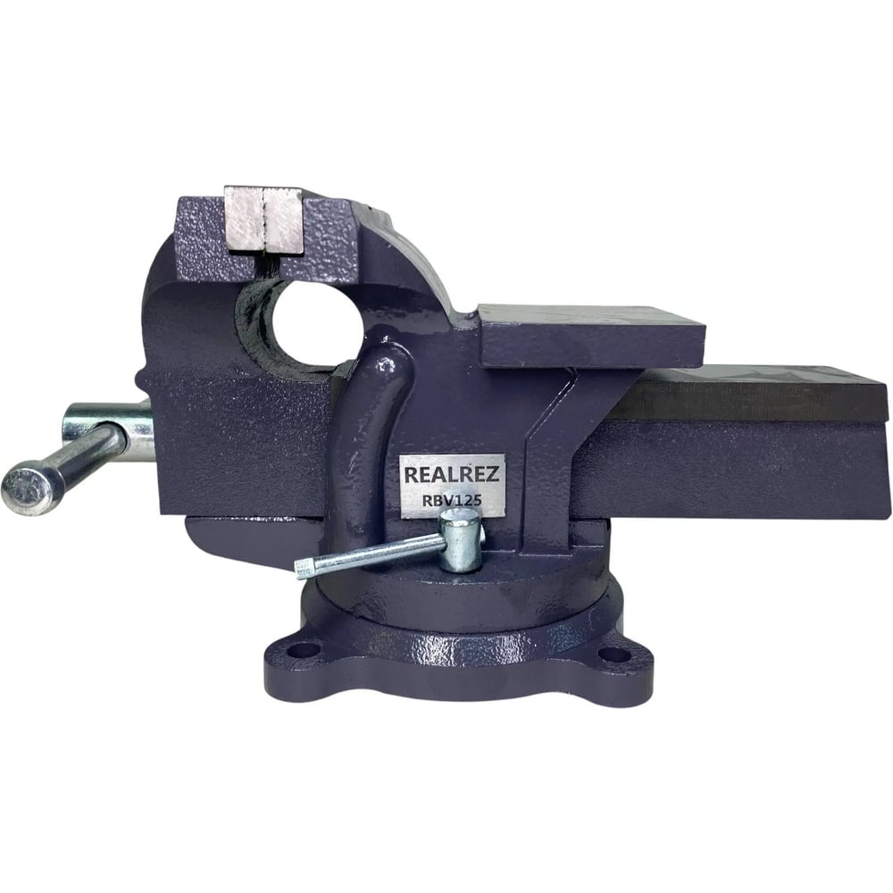Изображение товара Тиски REALREZ RBV200 слесарные 200 мм, чугун, полупрофессиональные