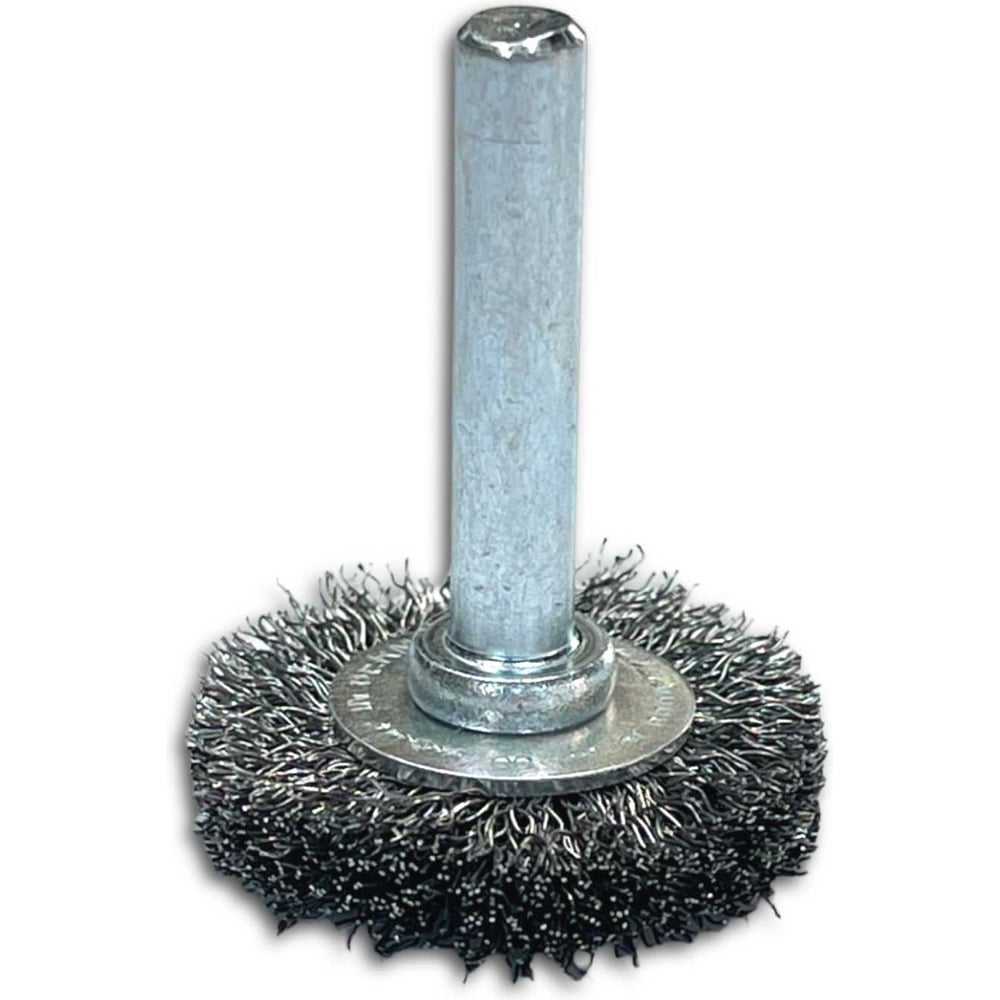 Изображение товара Щетка дисковая гофрированная Lessmann Д30х6 стальная для шлифовки и очистки