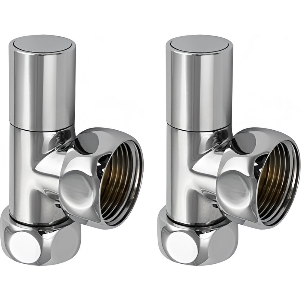 Изображение товара Вентиль запорный угловой 3/4х 1 круглый хром СанТех s050787