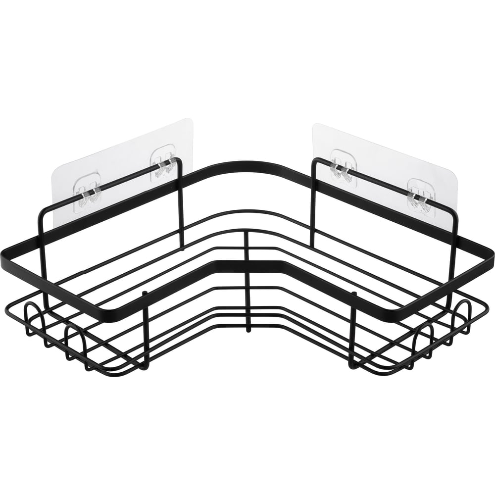 Изображение товара Полка Рыжий кот GRAPHITE 25*25*6,5 см угловая настенная с крючками Изображение товара Полка Рыжий кот GRAPHITE 25*25*6,5 см угловая настенная с крючками