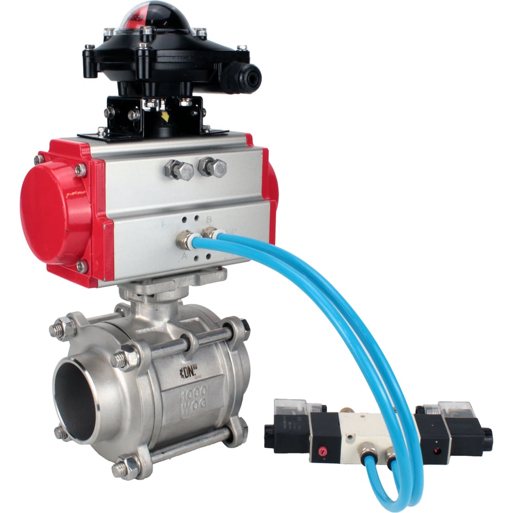 Изображение товара Кран шаровой DN.ru 316-316-PTFE-FP-W-ISO-H WDVF Ду40 Ру40 профессиональный