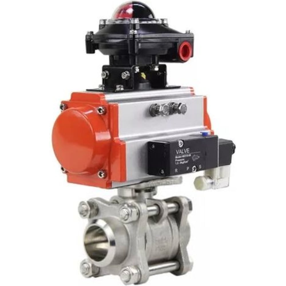 Изображение товара Кран шаровой DN.ru КШПП 316.200-ISO Ду100 Ру25 с пневмоприводом