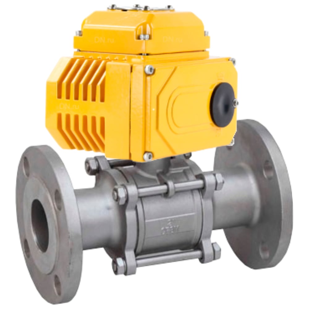 Изображение товара Кран шаровой электроприводной DN.ru Ду65 Ру25 разборный нержавеющая сталь
